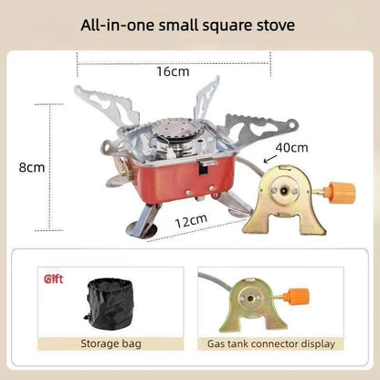 Portable Camping Gas Stove – Foldable & Windproof Burner