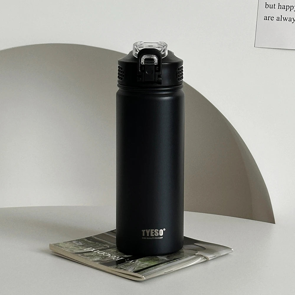 TYESO Stainless Steel Thermos Water Bottle – Keeps Drinks Hot & Cold
