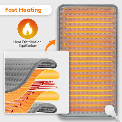 Electric Heating Pad for Back & Seat with 9 Heat Levels