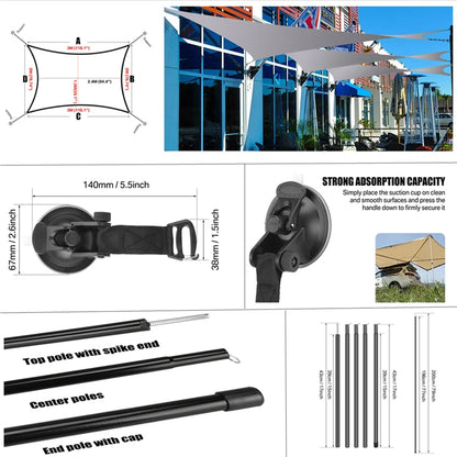 Car Awning Canopy 2x3M Waterproof UV Sun Shelter