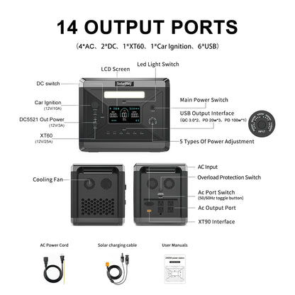 Portable Power Station 2160Wh High Capacity Backup
