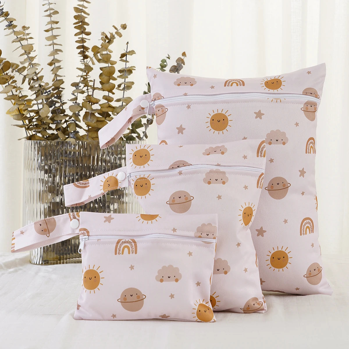 3PCS Waterproof Diaper Bags with Wet/Dry Storage