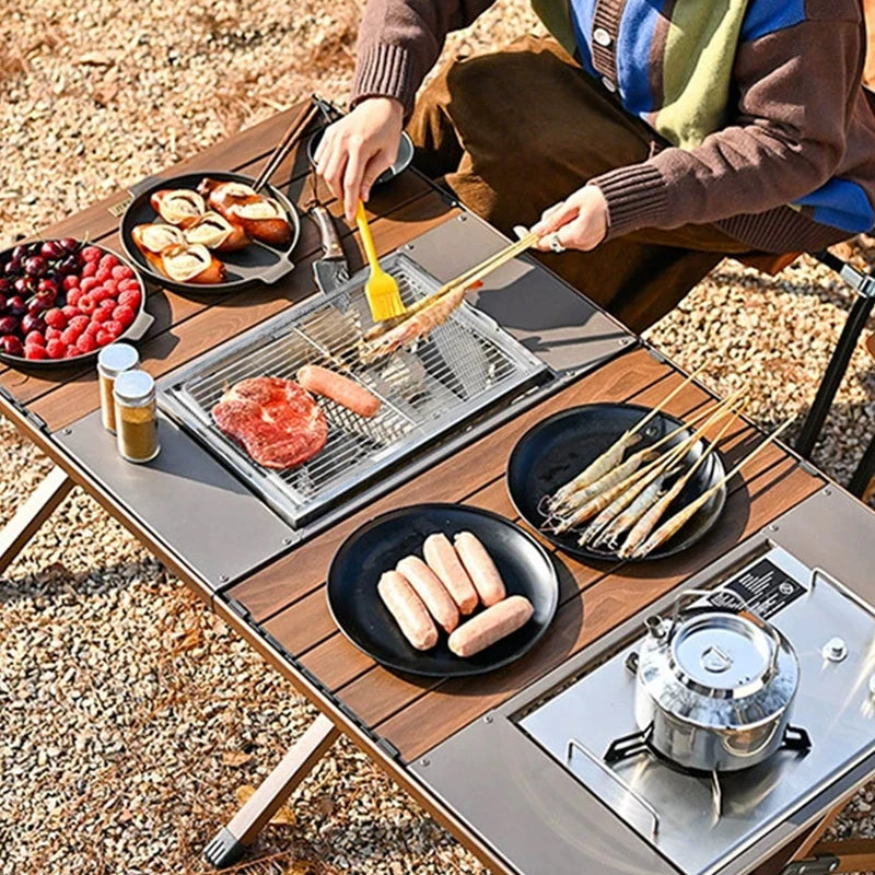 Portable Charcoal BBQ Grill – Foldable Camping Stove