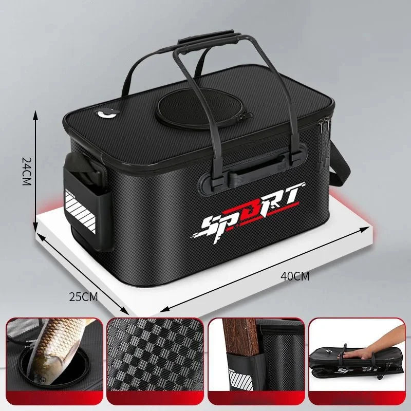 Foldable Fishing Bucket for Portable Water Storage