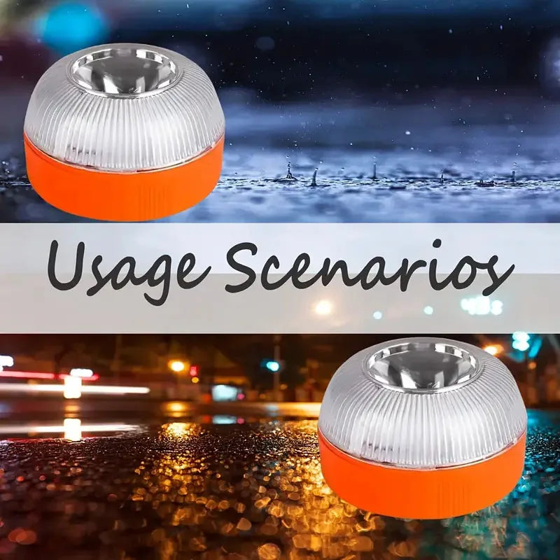 Magnetic Emergency Light for Roadside Safety Alerts