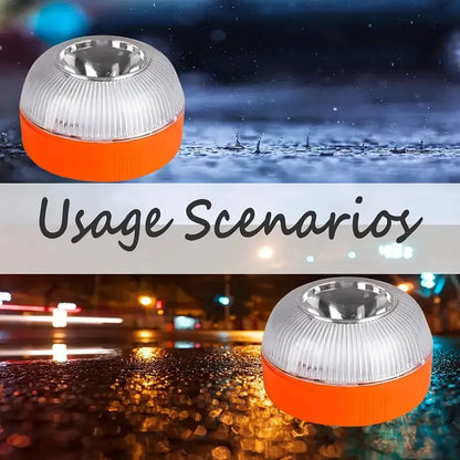 Magnetic Emergency Light for Roadside Safety Alerts