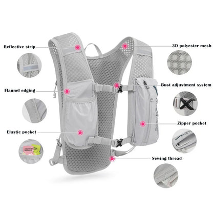 5L Breathable Hydration Vest for Trail Running & Cycling