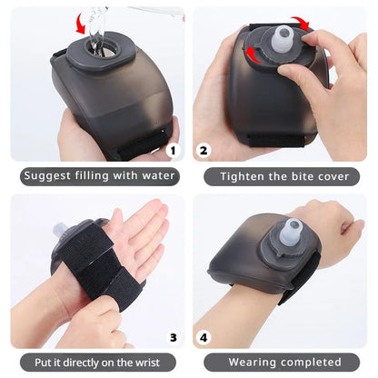 300ml Sports Wrist Water Bottle – Portable & Hands-Free