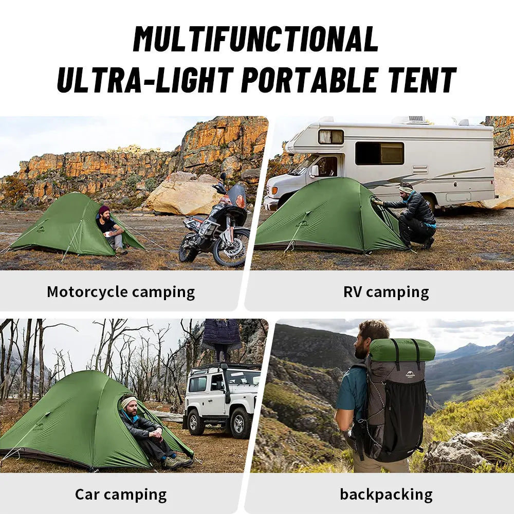 Ultralight Camping Tent Waterproof 2 Person Hiking Shelter