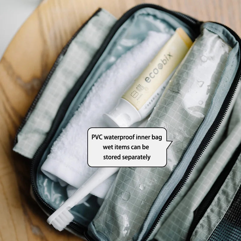 Travel Hanging Toiletry Bag – Waterproof Wet & Dry Storage