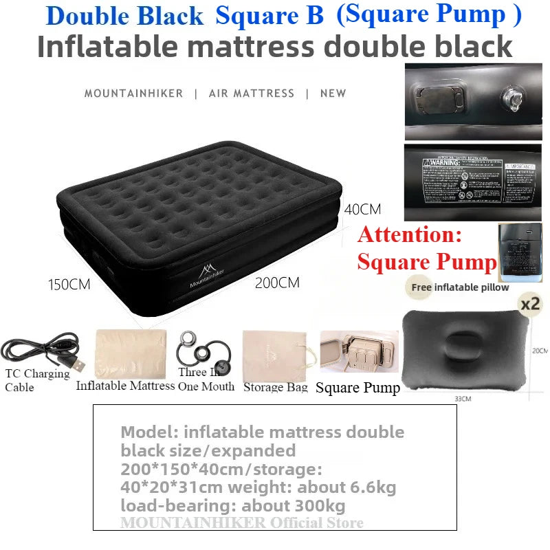 Inflatable Camping Mattress with Built-in Pump Comfort