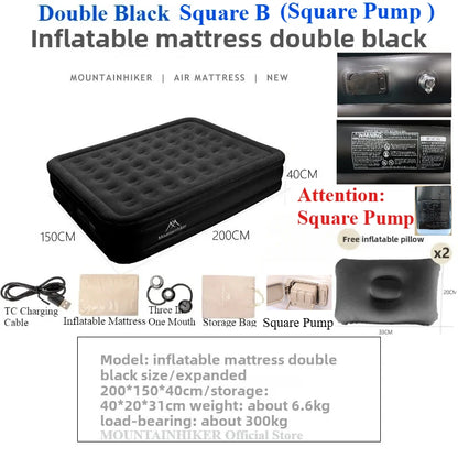 Inflatable Camping Mattress with Built-in Pump Comfort