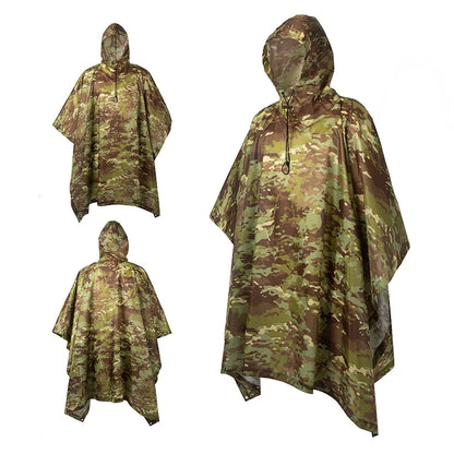 Military Rain Poncho – Waterproof Full-Body Protection