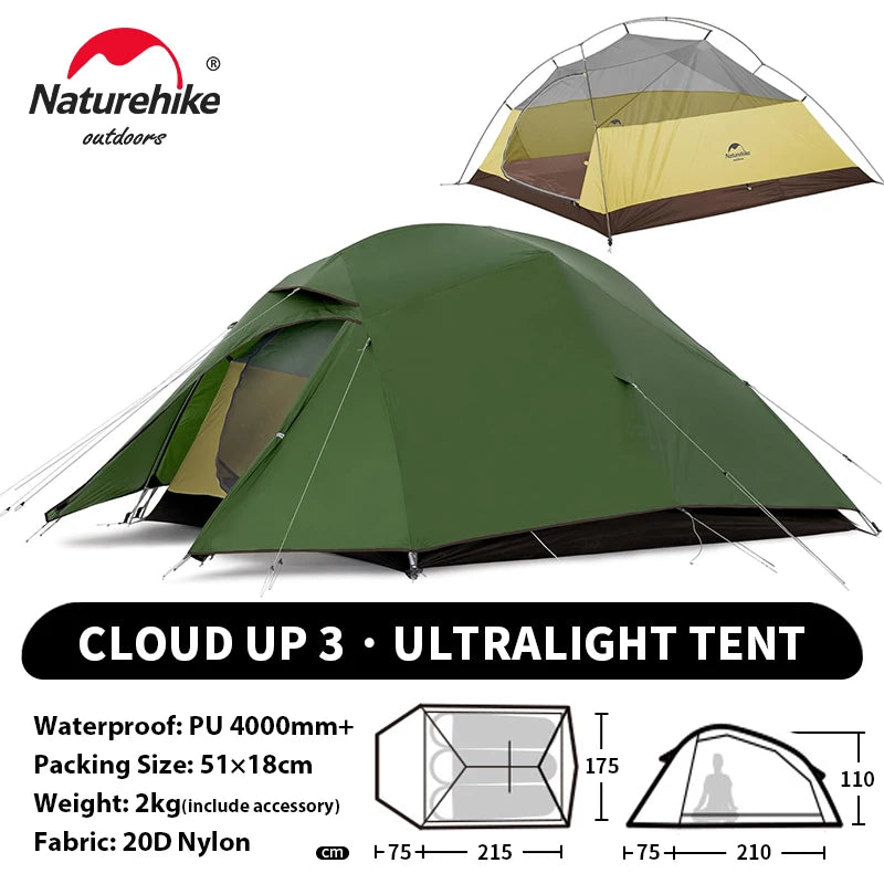 Ultralight Camping Tent Waterproof 2 Person Hiking Shelter