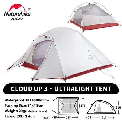 Ultralight Camping Tent Waterproof 2 Person Hiking Shelter