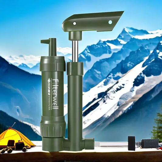 Hand Pump Water Filter for Camping & Safe Drinking