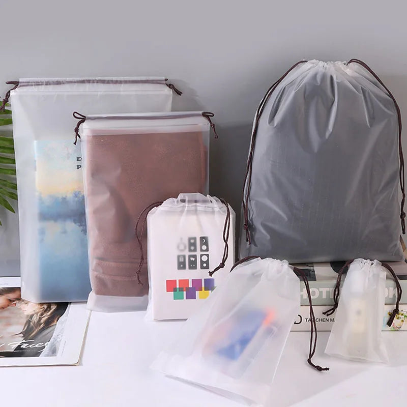 Transparent Drawstring Travel Bag Waterproof & Multipurpose