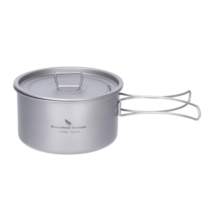 Titanium Outdoor Cooking Pot – Lightweight & Portable