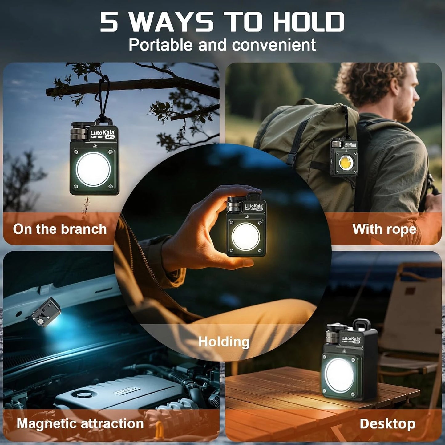 Rechargeable Camping Lantern 3500LM Magnetic Work Light