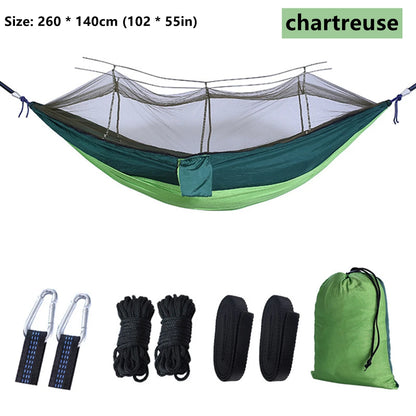 Double Camping Hammock with Mosquito Net Comfort
