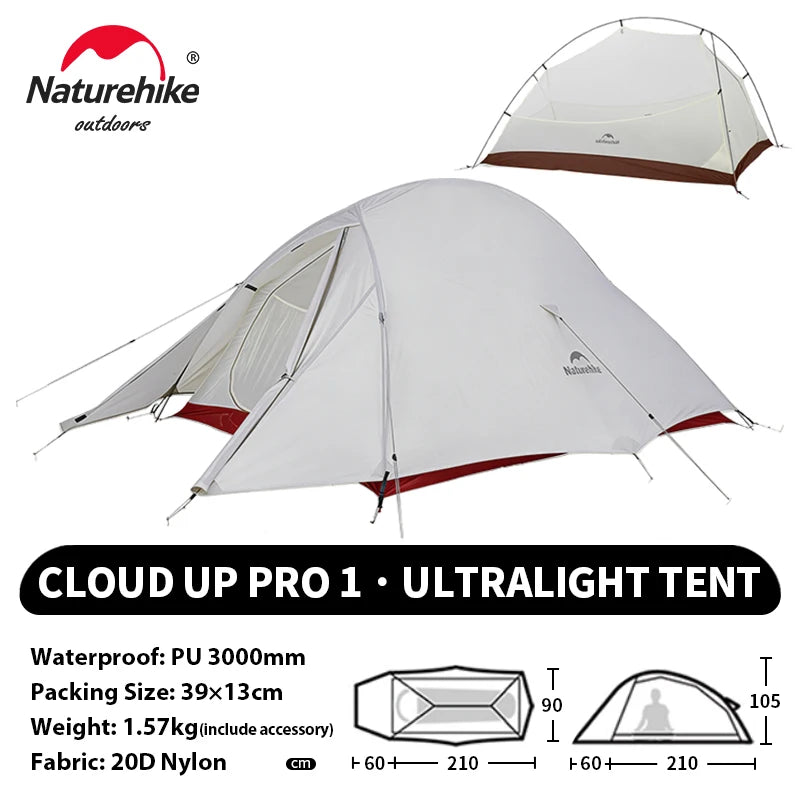 Ultralight Camping Tent Waterproof 2 Person Hiking Shelter