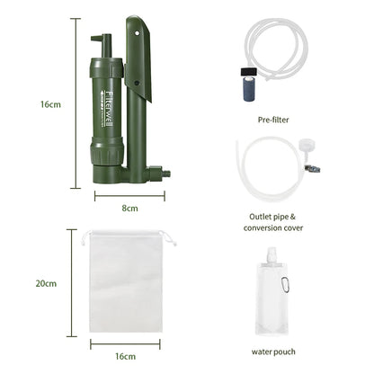 Hand Pump Water Filter for Camping & Safe Drinking