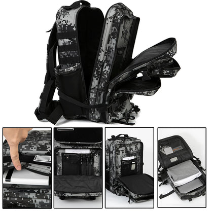 45L Tactical Hiking Backpack Durable MOLLE Storage