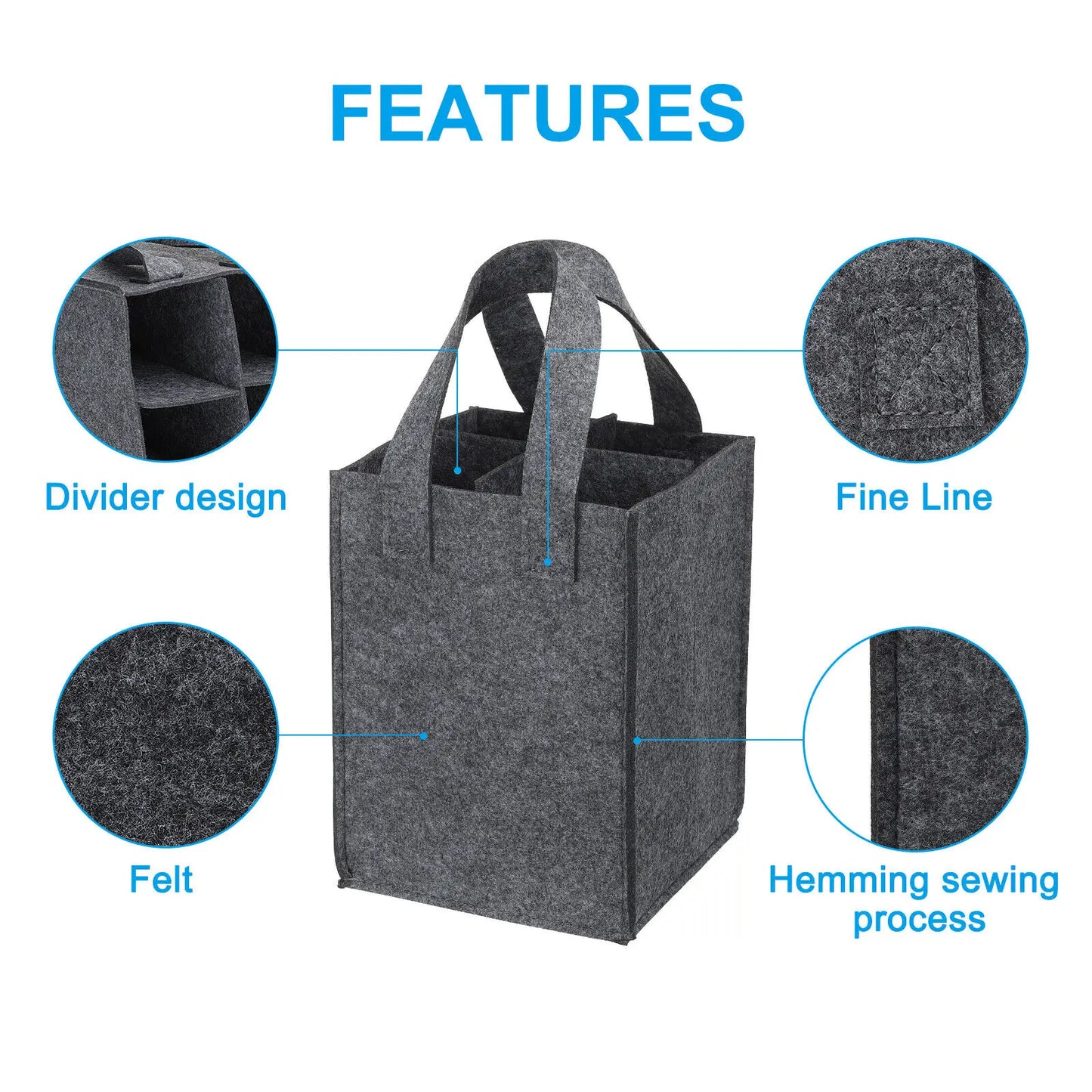 Foldable Wine Carrier Bag – Waterproof & Shockproof