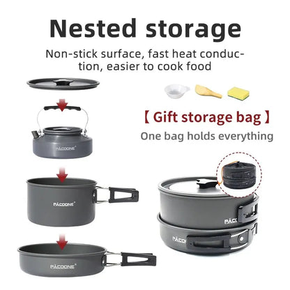 Camping Cookware Set – Portable Outdoor Cooking Kit