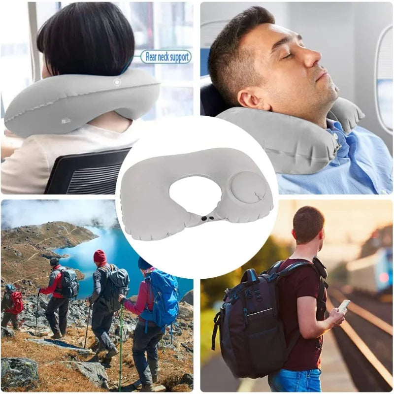 Inflatable Neck Travel Pillow for Comfortable Support