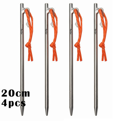 Titanium Tent Stakes for Strong Windproof Camping