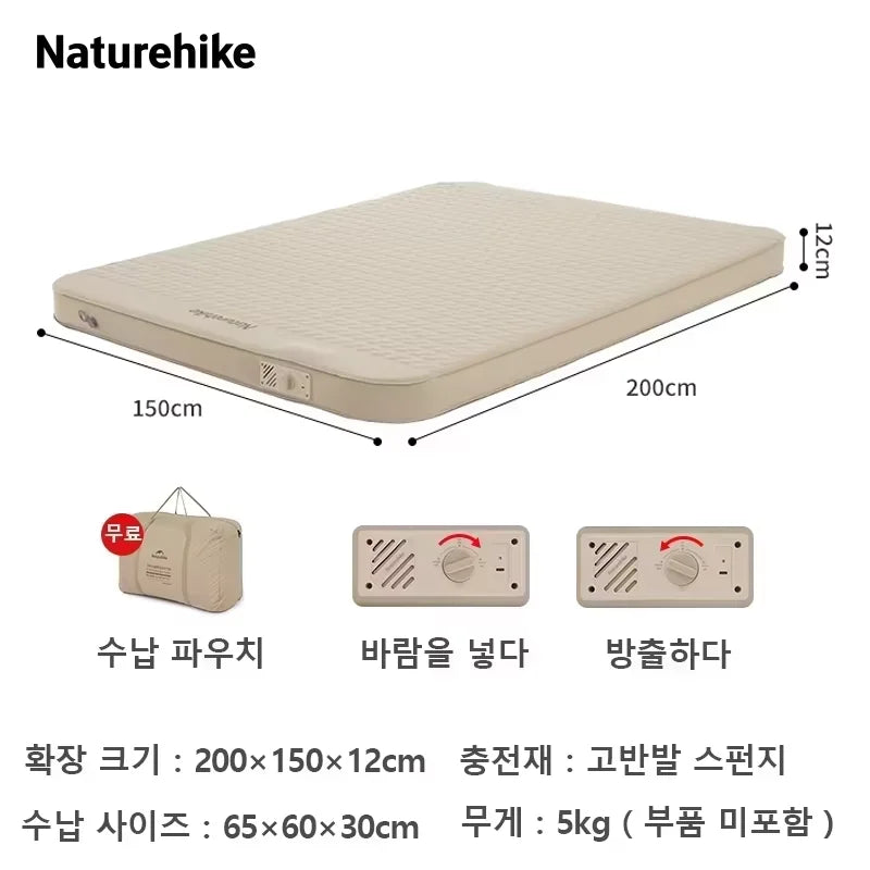 Self-Inflating Camping Air Mattress with Built-in Pump