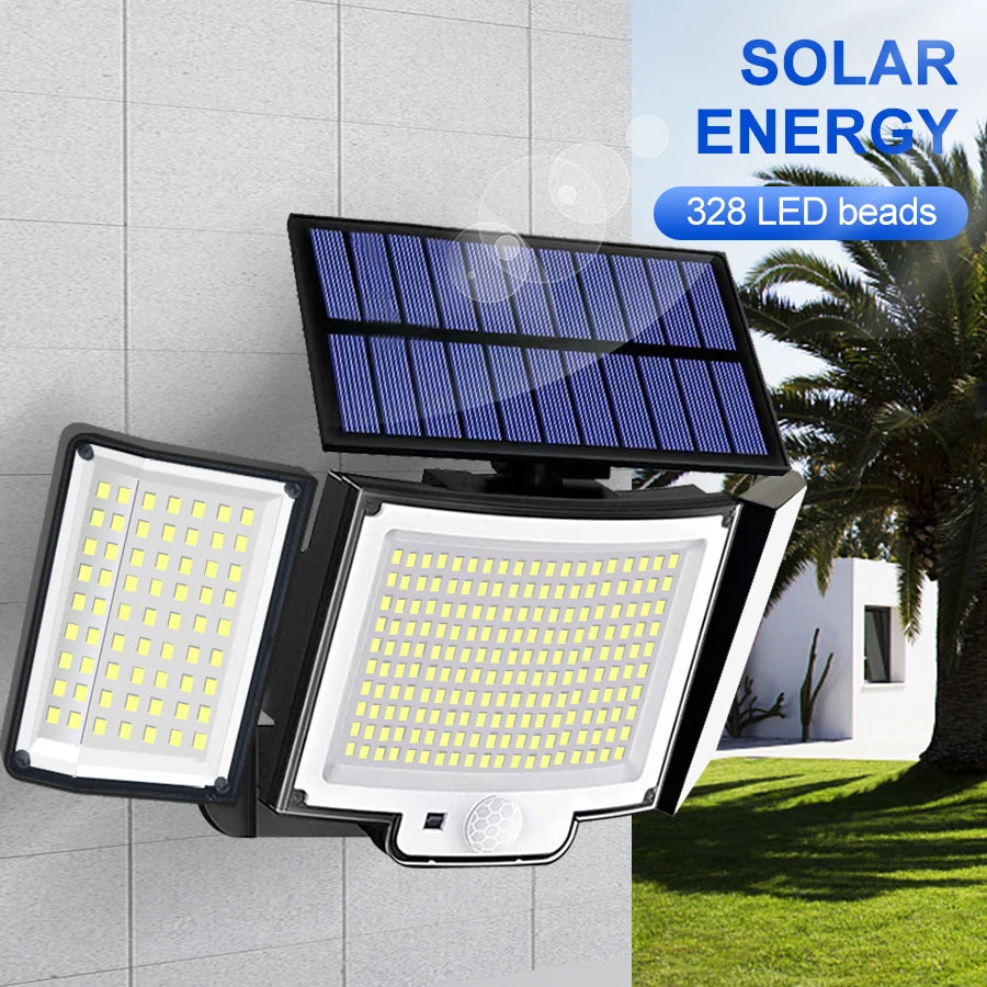Solar Motion Sensor Security Light for Outdoor Lighting