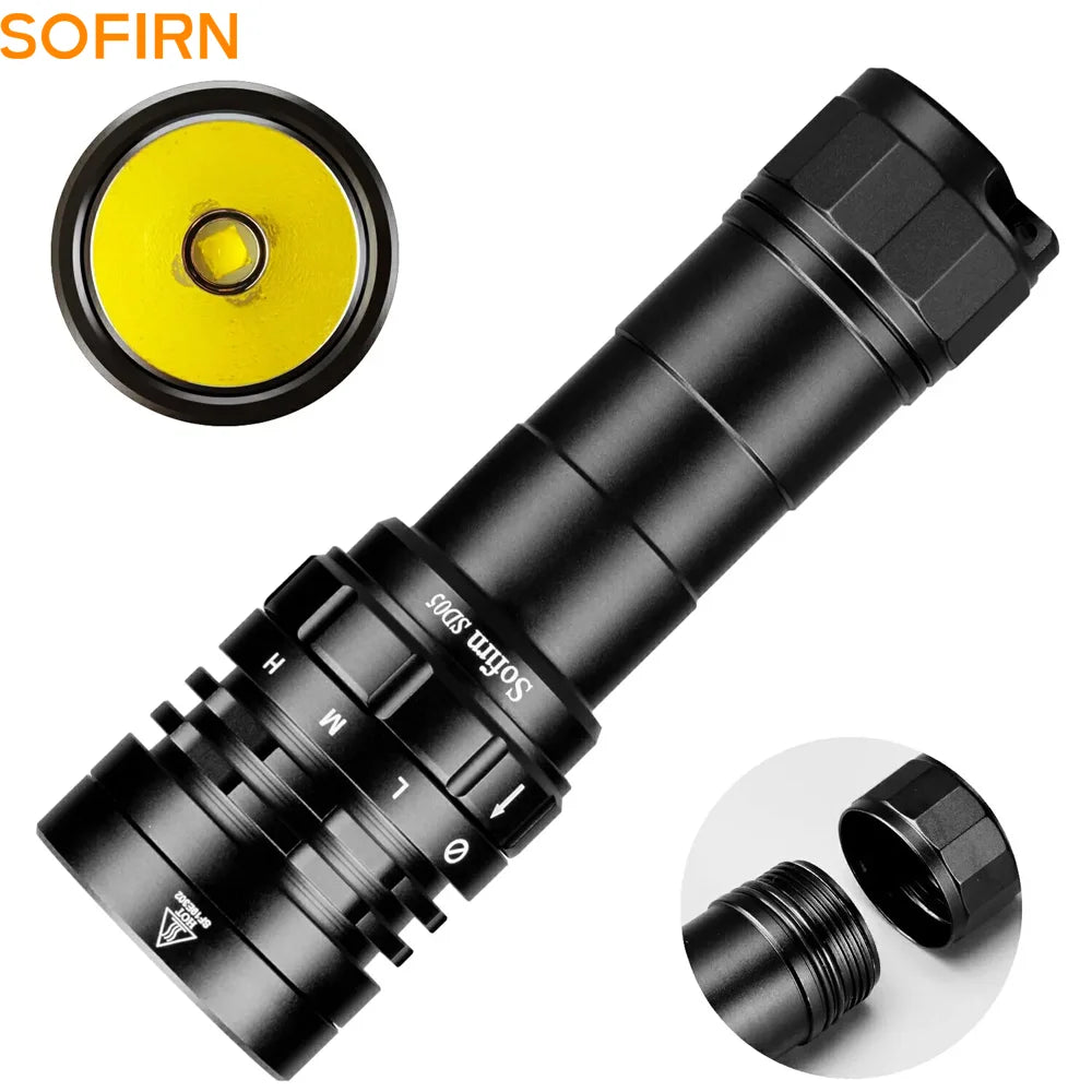 Rechargeable Diving Flashlight 3000LM Waterproof Power