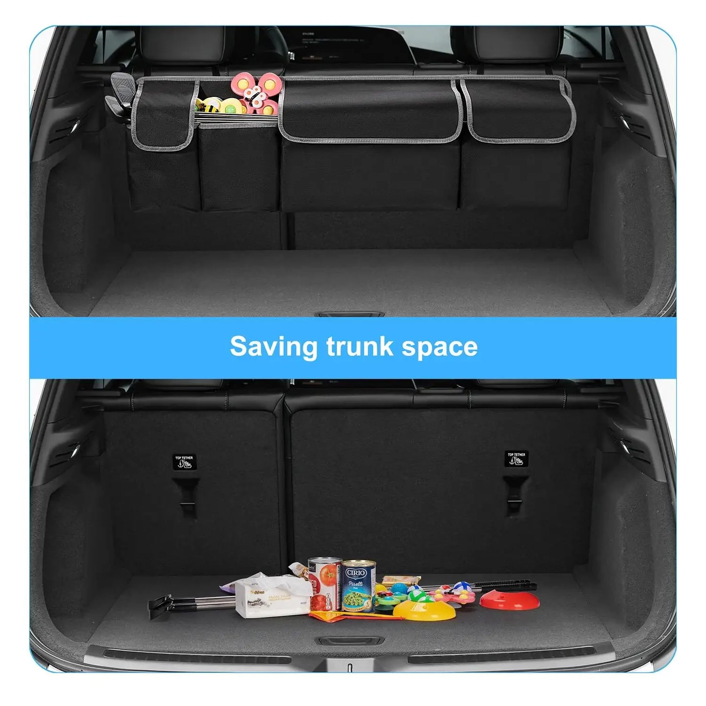 Car Trunk Organizer – High Capacity Backseat Storage Bag