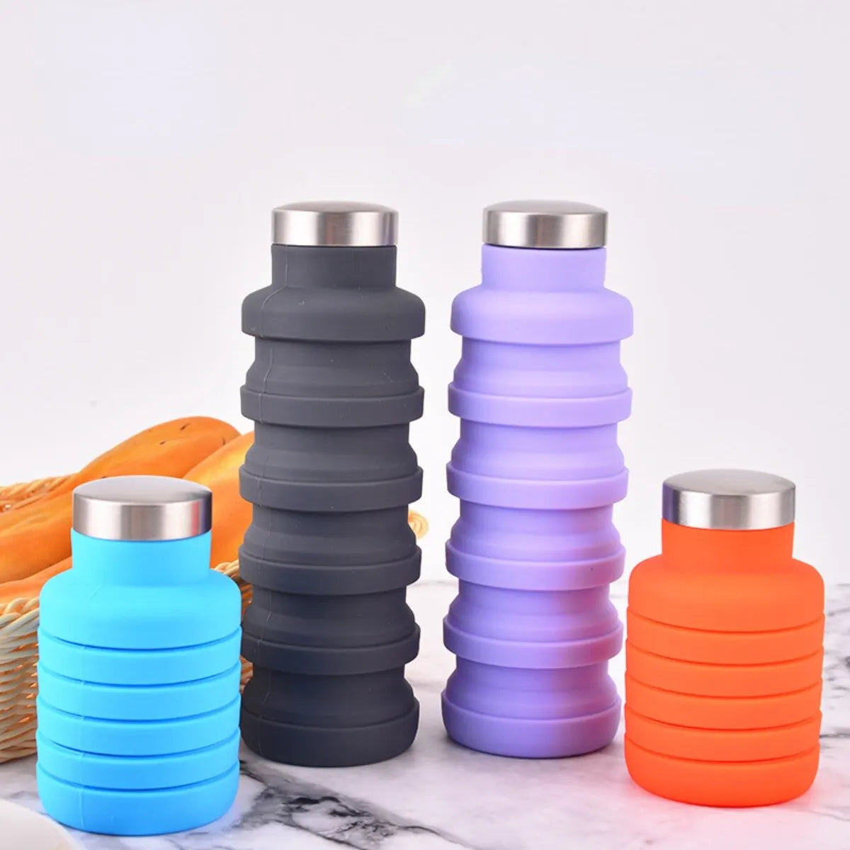 Collapsible BPA-Free Water Bottle Foldable for Hiking