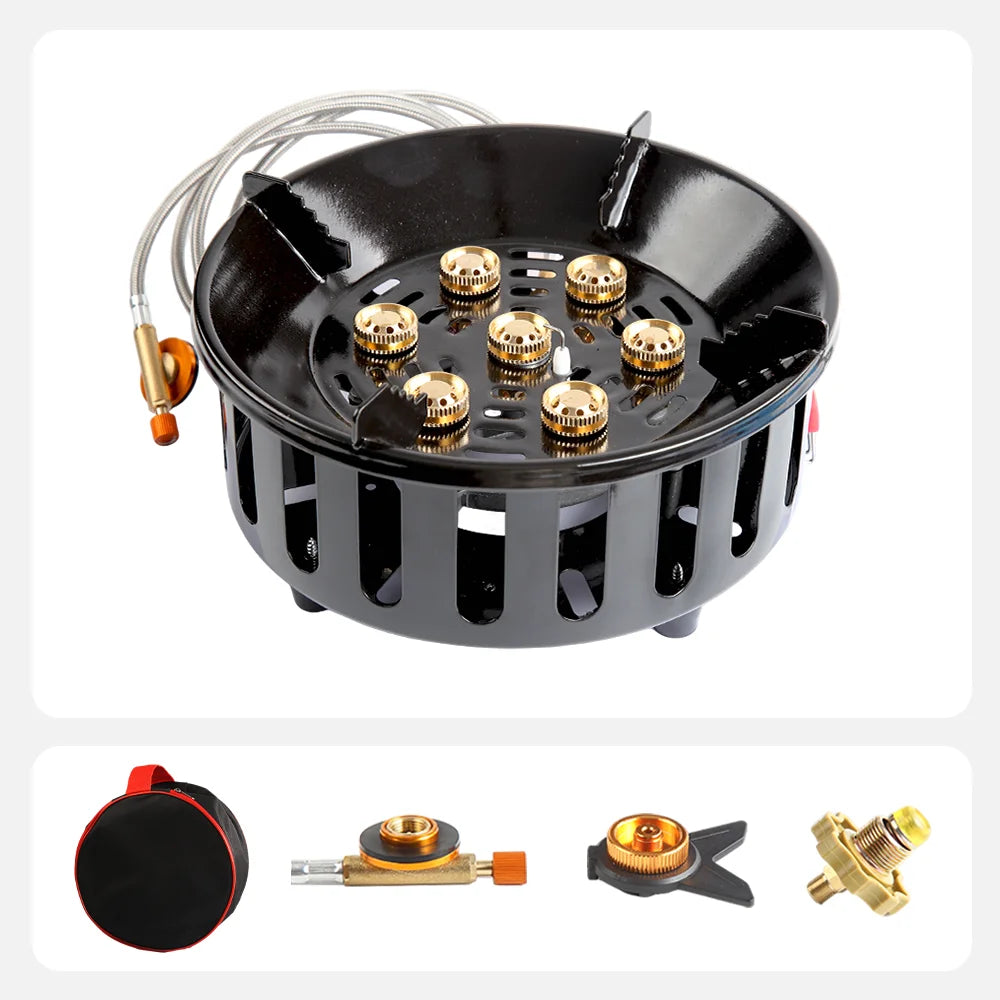 Portable 19800W Camping Stove with Windproof Gas Burner