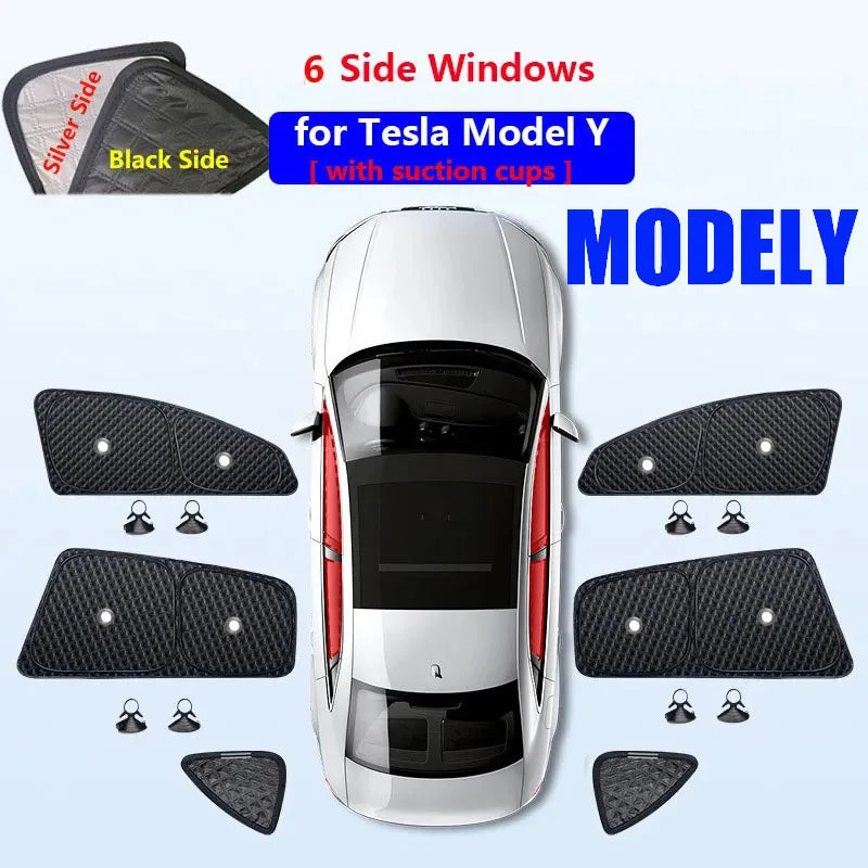 Tesla Window Sunshade – UV Protection for Front & Rear