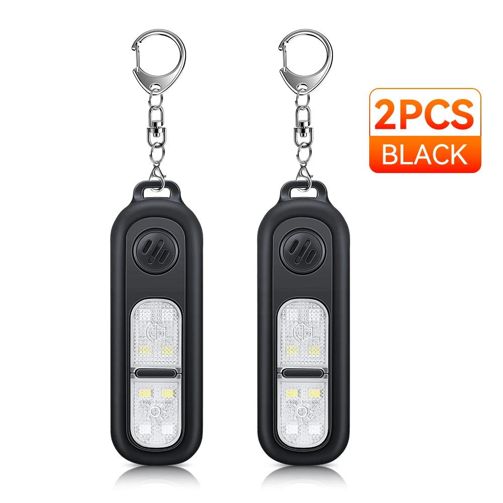 Personal Safety Alarm Keychain 130dB with LED Light
