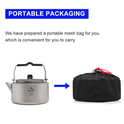 Widesea Titanium Camping Kettle for Lightweight Outdoor Cooking