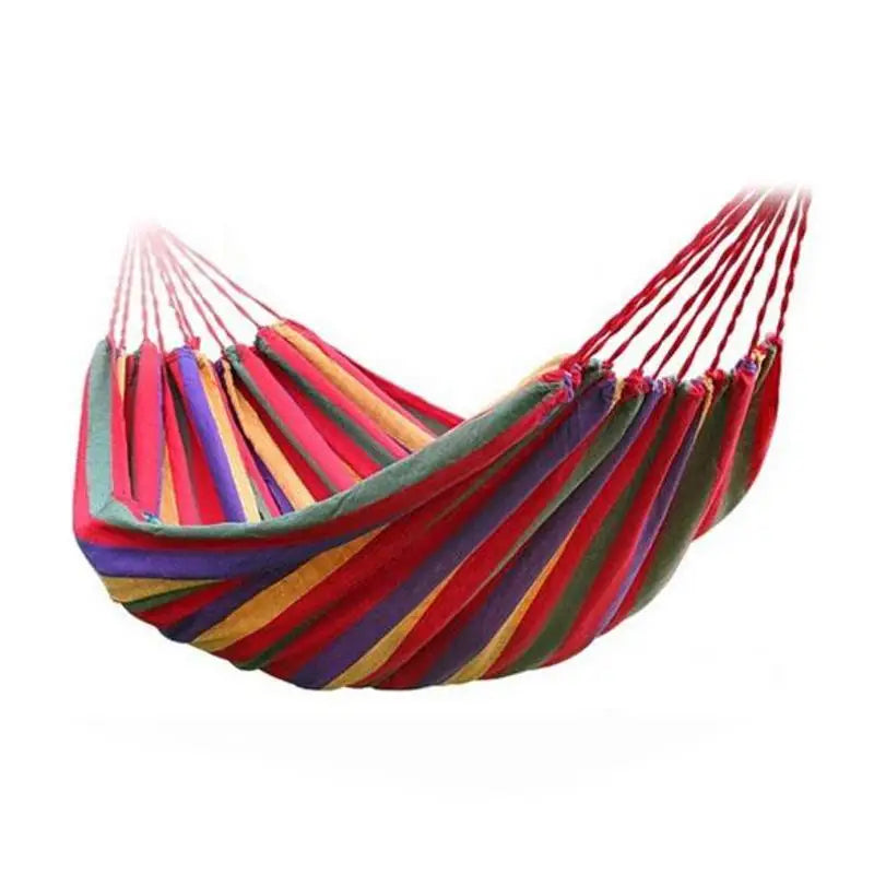 Cotton Rainbow Hammock – Comfortable 2-Person Outdoor Bed
