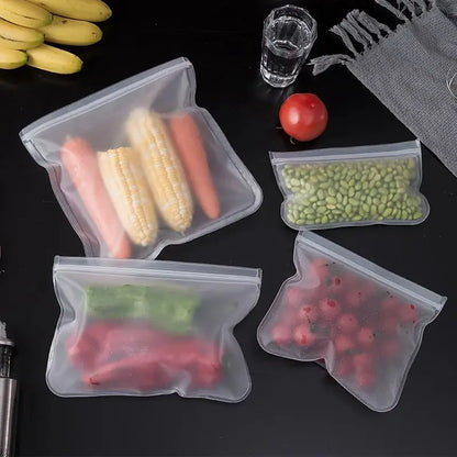 Reusable Silicone Food Storage Bags – Leakproof Fresh Keep