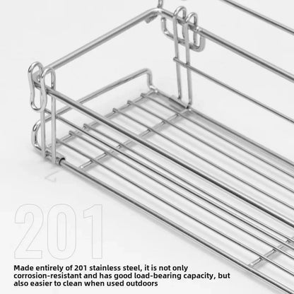 Camping Table Side Storage Rack Expand Cooking Space