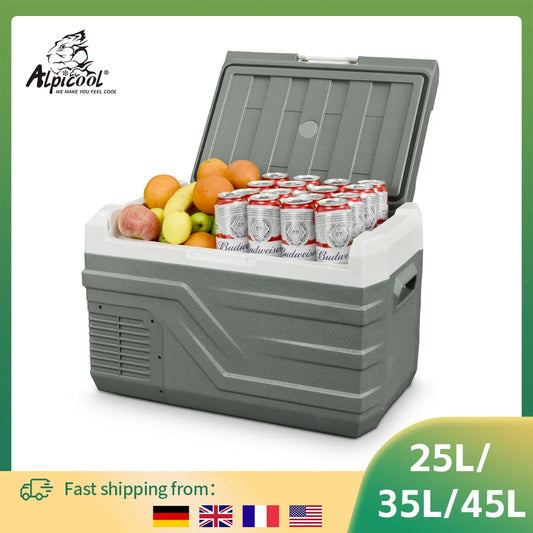 Alpicool Portable Car Refrigerator – 12V/24V Dual Power