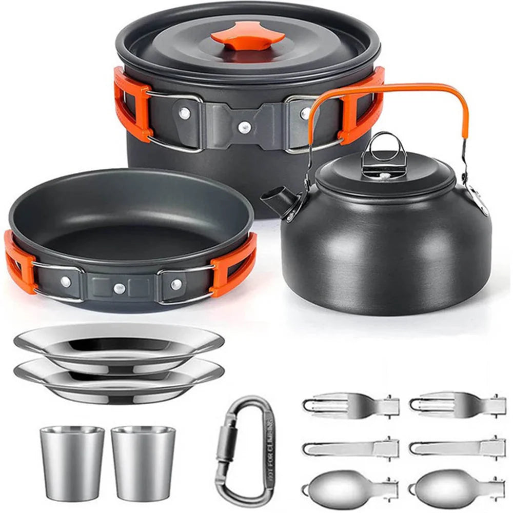Camping Cookware Set for 2–3 People Lightweight Cooking