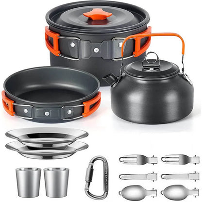 Camping Cookware Set for 2–3 People Lightweight Cooking