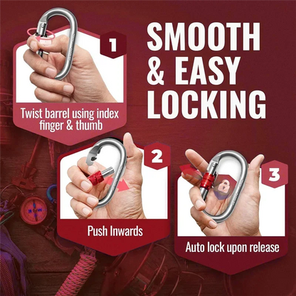 Heavy Duty Carabiner 25kN – Secure Outdoor Clip