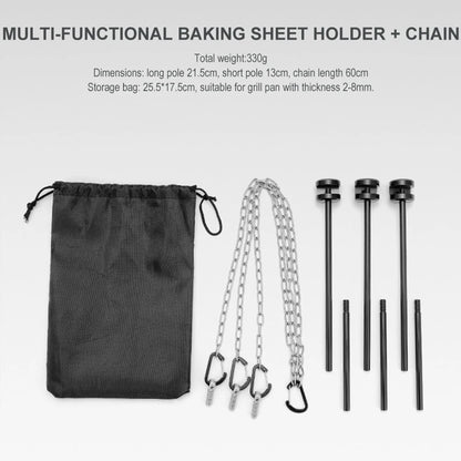 Portable Adjustable BBQ Triangular Grill Bracket Rack