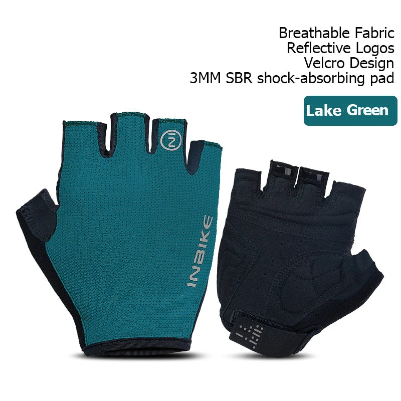 INBIKE Half Finger Cycling Gloves – Shock Absorption & Breathable
