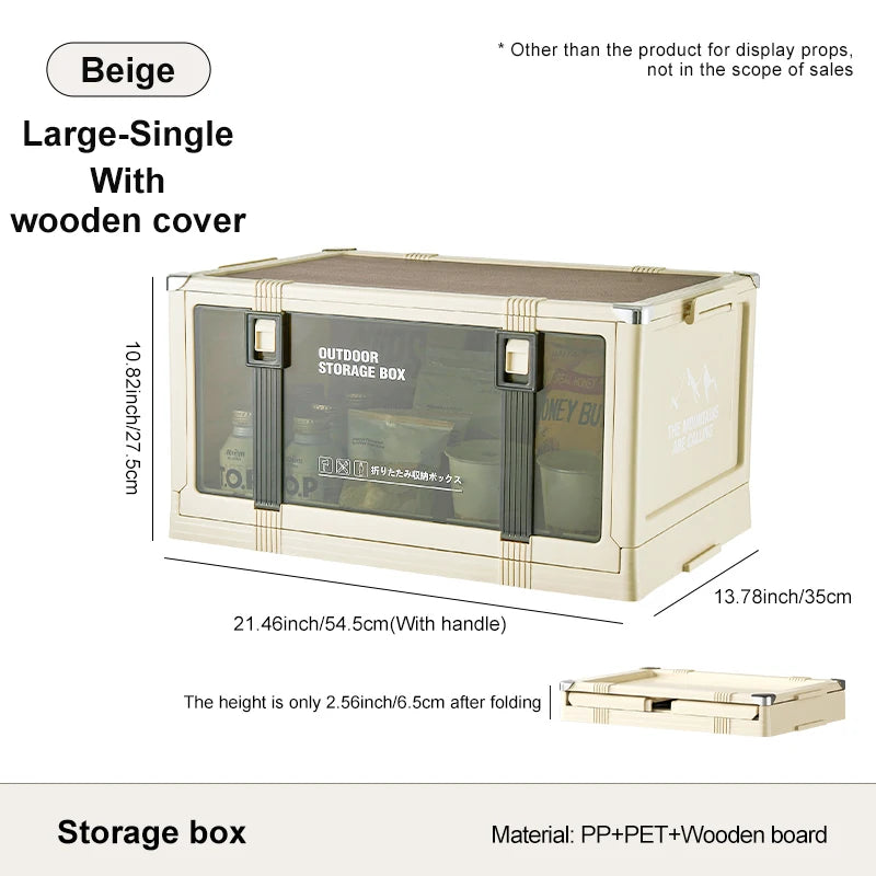 Foldable Camping Storage Box with Lid for Easy Organization